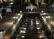 The TALEA Restaurant in Abu Dhabi featuring the MAIORI PARK Solar Lamp