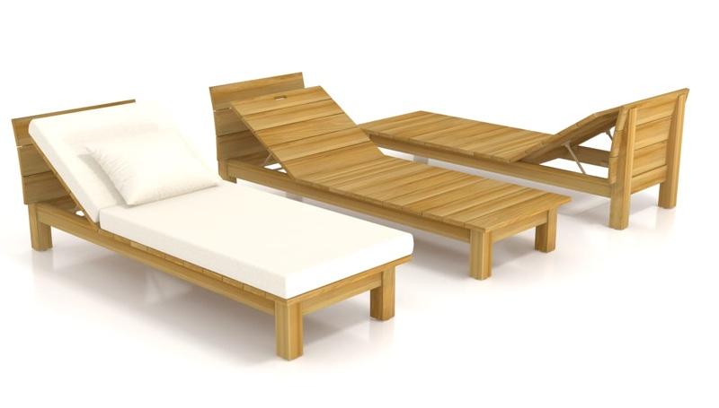 Custom-made single lounger by SIMEXA for Bastide Saint Georges, South of France